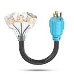 CircleCord 3-Prong Generator Distribution Adapter Cord
