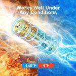 KINREECELL Rechargeable AA Solar Batteries - 12 Pack