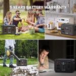 ALLWEI 1200W Portable Power Station with Solar Panel