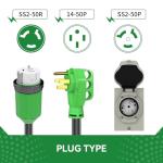 RVINGPRO 50 Amp Generator Cord & Inlet Box Combo
