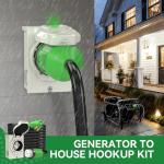 RVINGPRO 50 Amp Generator Cord & Inlet Box Combo