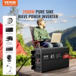 VEVOR 2000 Watt Pure Sine Wave Power Inverter