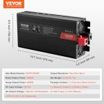 VEVOR 2000 Watt Pure Sine Wave Power Inverter