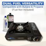Dual Fuel Portable Camping Stove with Carrying Case