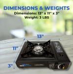 Dual Fuel Portable Camping Stove with Carrying Case