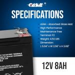 Casil 12V 8Ah Battery for APC Back-UPS