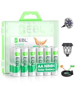 EBL 1300mAh Rechargeable AA Batteries for Solar Lights