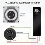 Starelo 50 Amp Weatherproof Generator Inlet Box