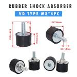 M8x23mm Motor Mounts with Lock Nuts - 4 Pack