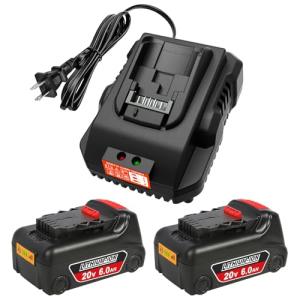 20V Max 6.0Ah Battery Replacement 2-Pack for Dewalt