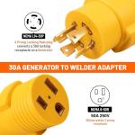 MECMO NEMA L14-30P to 6-50R Adapter Plug