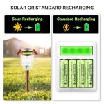 Henreepow 12-Pack Rechargeable AA Solar Batteries