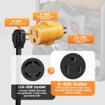 MECMO NEMA L14-30P to 6-50R Adapter Plug