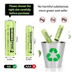 Henreepow 12-Pack Rechargeable AA Solar Batteries