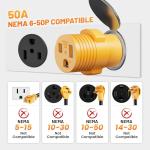 MECMO NEMA L14-30P to 6-50R Adapter Plug