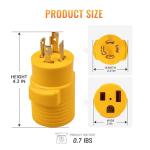 MECMO NEMA L14-30P to 6-50R Adapter Plug