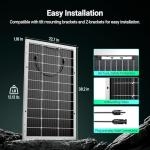 HQST 200W Bifacial Monocrystalline Solar Panels - 2 Pack
