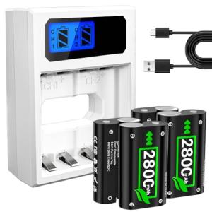 Xbox One Battery Pack Charger with 4 Rechargeable Batteries