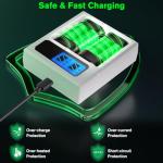 Xbox One Battery Pack Charger with 4 Rechargeable Batteries