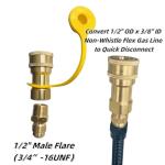MCAMPAS 1/2" Gas Quick Connect Adapter Kit