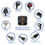 JORINDO 2-Pack IEC C14 to Universal Power Adapter