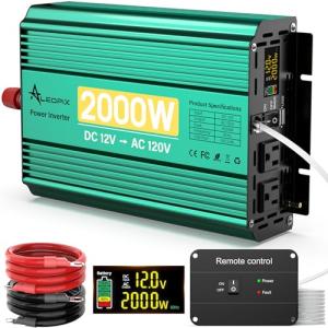 2000W Inverter for Cars and RVs with Remote