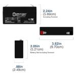 Mighty Max 6V 1.3AH Backup Battery for GE Simon