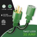 ISLEWIRE 50FT 30 Amp Generator Extension Cord