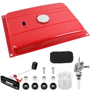 7 Gallon Red Generator Fuel Tank with Gauge