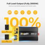 BougeRV 2000W Pure Sine Wave Inverter 12V-120V