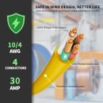 30-Foot 30-Amp Generator Extension Cord, 4-Prong