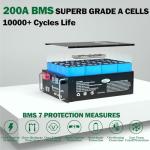 48V 100Ah LiFePO4 Battery with Smart BMS