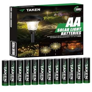 12 Pack Rechargeable AA Batteries for Solar Lights