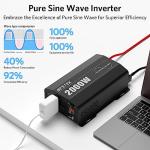 BESTEK 2000W Pure Sine Wave Inverter with USB