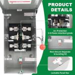 Lezbanz 100 Amp Manual Transfer Switch for Generators
