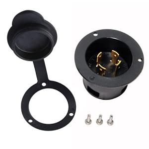 MECMO 30Amp NEMA L14-30 Generator Plug with Cover