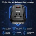 200W Car Power Inverter with USB and AC Outlets