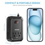 200W Car Power Inverter with USB and AC Outlets