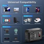 200W Car Power Inverter with USB and AC Outlets