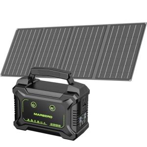 MARBERO 200W Portable Camping Generator with Solar Panel