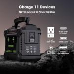 MARBERO 200W Portable Camping Generator with Solar Panel