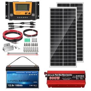 200W Solar Starter Kit with Battery and Inverter