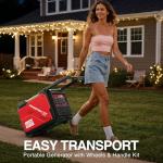 PowerSmart 4800W Portable Inverter Generator with Wheels
