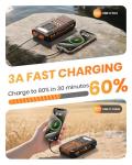 SOARAISE 48000mAh Solar Power Bank with Cables