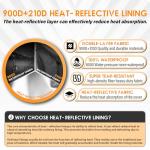 Weatherproof Generator Cover with Open Top, Black