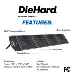 DieHard 120-Watt Portable Solar Panel, Foldable & Flexible