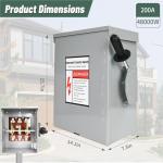 200-Amp Manual Generator Transfer Switch for Home Use