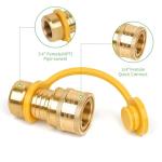 3/4" ID Natural Gas Hose with Quick Connect Fittings
