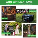 3/4" ID Natural Gas Hose with Quick Connect Fittings