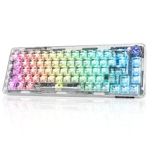 CC MALL Transparent RGB Mechanical Gaming Keyboard